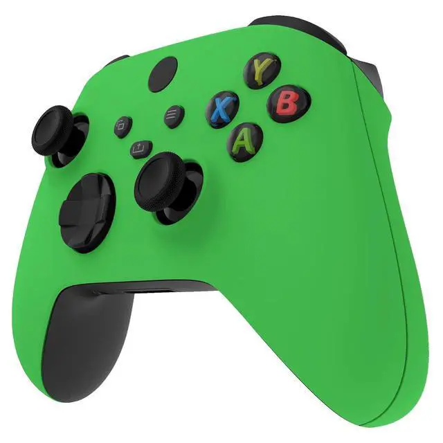 Alt view image 5 of 7 - Side Rails Grips Shell for Xbox Series X & S Controller, Green Soft Touch Grip Custom Accessories Back Panels Cover Faceplate for Xbox Core Wireless Controller @