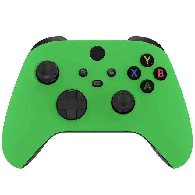 Alt view image 6 of 7 - Side Rails Grips Shell for Xbox Series X & S Controller, Green Soft Touch Grip Custom Accessories Back Panels Cover Faceplate for Xbox Core Wireless Controller @