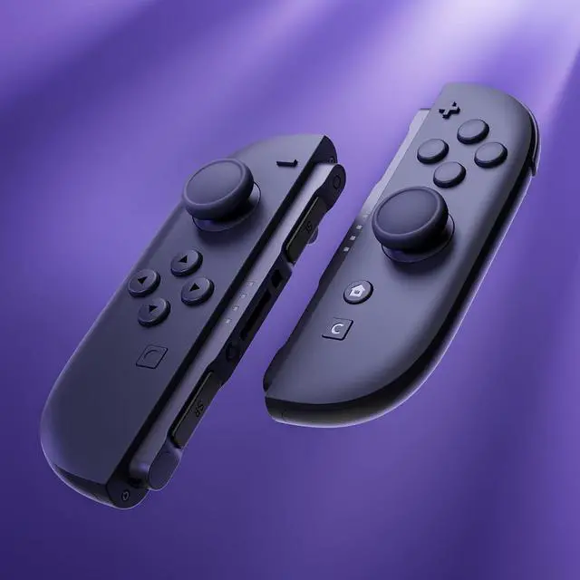 Alt view image 4 of 7 - Replacement 3D Joystick & Thumb Grips & Side Rail Shell Buttons for Nintendo Switch 2 JoyCon, Console Rail Stickers Controller Left Right Analog Stick Thumbsticks Caps for Switch 2 - Black @