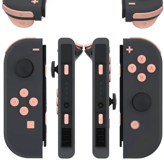 Alt view image 3 of 7 - DIY Full Set Buttons for Nintendo Switch & Switch OLED, Custom Replacement Buttons for JoyCon, ABXY Direction Keys SR SL L R ZR ZL + - Home Capture Trigger Buttons Springs - Mandys Pink @
