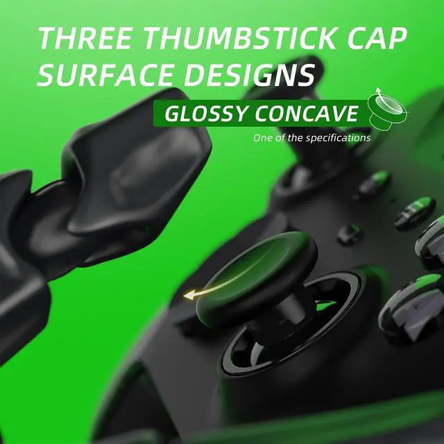 Alt view image 6 of 7 - 13 in 1 Component Pack Kit for Xbox Elite Series 2 Controller, 6 Metal Thumbsticks & Adjustment Tool, 2 D-Pads, 4 Paddles for Xbox Elite Series 2 Core Controller - Metallic Black @
