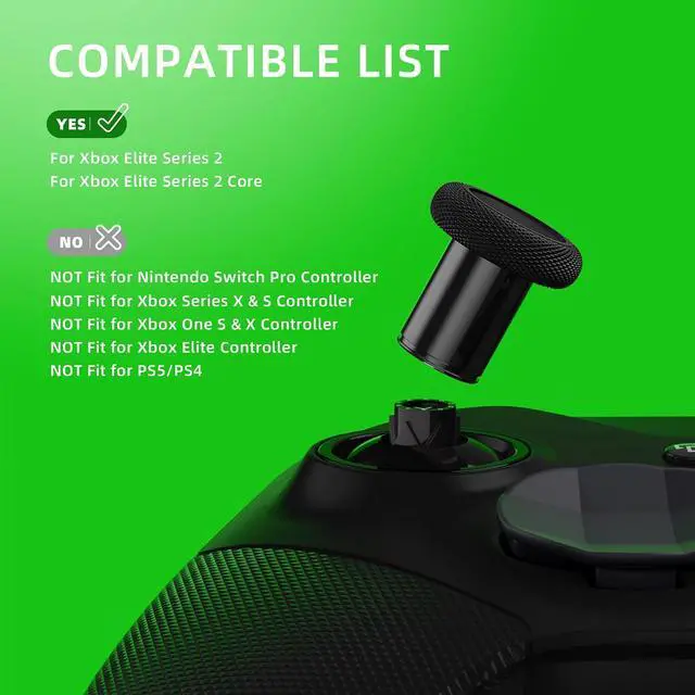 Alt view image 3 of 7 - 13 in 1 Component Pack Kit for Xbox Elite Series 2 Controller, 6 Metal Thumbsticks & Adjustment Tool, 2 D-Pads, 4 Paddles for Xbox Elite Series 2 Core Controller - Metallic Black @