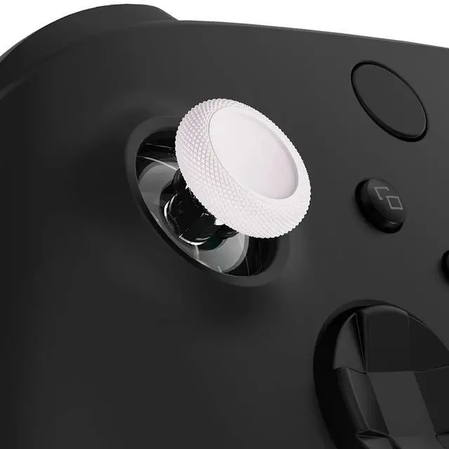 Alt view image 2 of 7 - Replacement Thumbsticks for Xbox Controller, Joysticks Repair Kit for Xbox Series X/S, One (Standard, Elite V1), Custom Analog Stick Button - White & Clear @