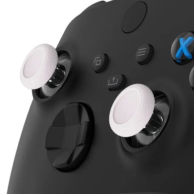 Alt view image 3 of 7 - Replacement Thumbsticks for Xbox Controller, Joysticks Repair Kit for Xbox Series X/S, One (Standard, Elite V1), Custom Analog Stick Button - White & Clear @