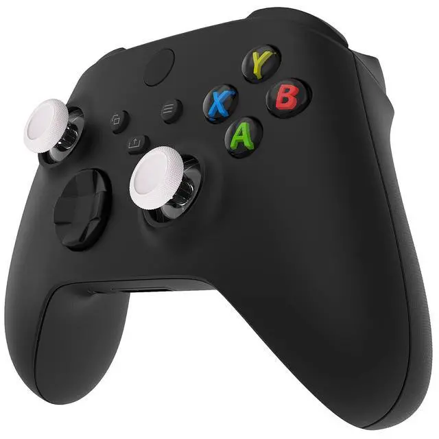 Alt view image 4 of 7 - Replacement Thumbsticks for Xbox Controller, Joysticks Repair Kit for Xbox Series X/S, One (Standard, Elite V1), Custom Analog Stick Button - White & Clear @