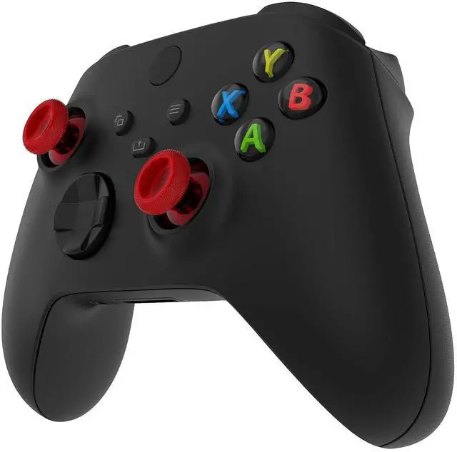 Alt view image 4 of 7 - Replacement Thumbsticks for Xbox Series X/S Controller, Joysticks Repair Kit Accessories, Custom Analog Stick Buttons for Xbox One S/X/Elite Controller - Clear Red @