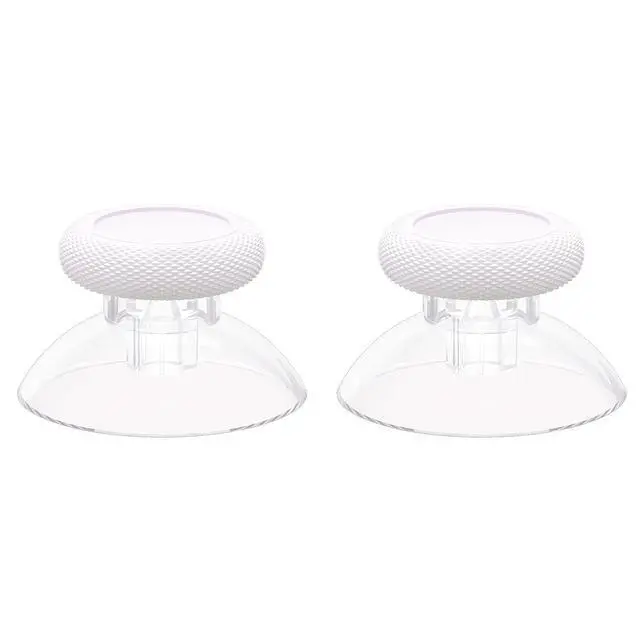 Alt view image 6 of 7 - Replacement Thumbsticks for Xbox Controller, Joysticks Repair Kit for Xbox Series X/S, One (Standard, Elite V1), Custom Analog Stick Button - White & Clear @