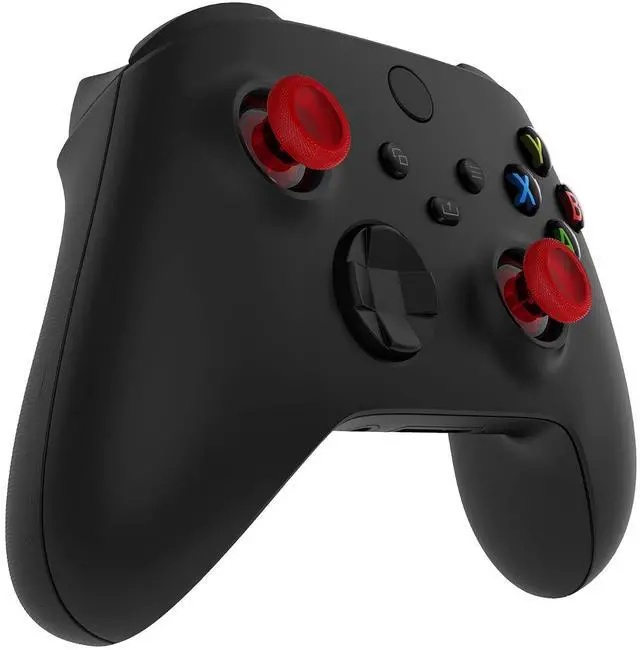 Alt view image 5 of 7 - Replacement Thumbsticks for Xbox Series X/S Controller, Joysticks Repair Kit Accessories, Custom Analog Stick Buttons for Xbox One S/X/Elite Controller - Clear Red @