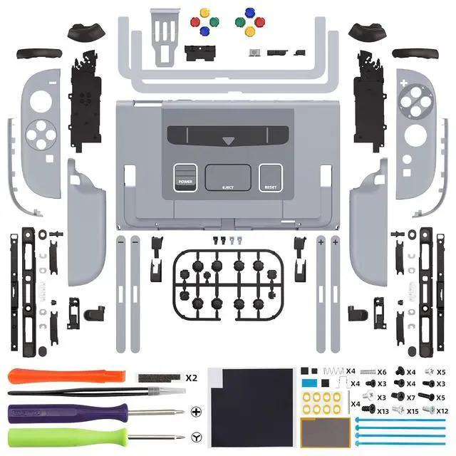 Alt view image 2 of 7 - DIY Replacement Shell Buttons for Nintendo Switch 2, Full Set Back Plate Controller Housing with Button for Switch 2 Console & Joycon 2 - Deluxe Version - SFC SNES Classic EU Style @