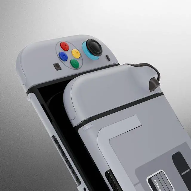 Alt view image 6 of 7 - DIY Replacement Shell Buttons for Nintendo Switch 2, Full Set Back Plate Controller Housing with Button for Switch 2 Console & Joycon 2 - Deluxe Version - SFC SNES Classic EU Style @