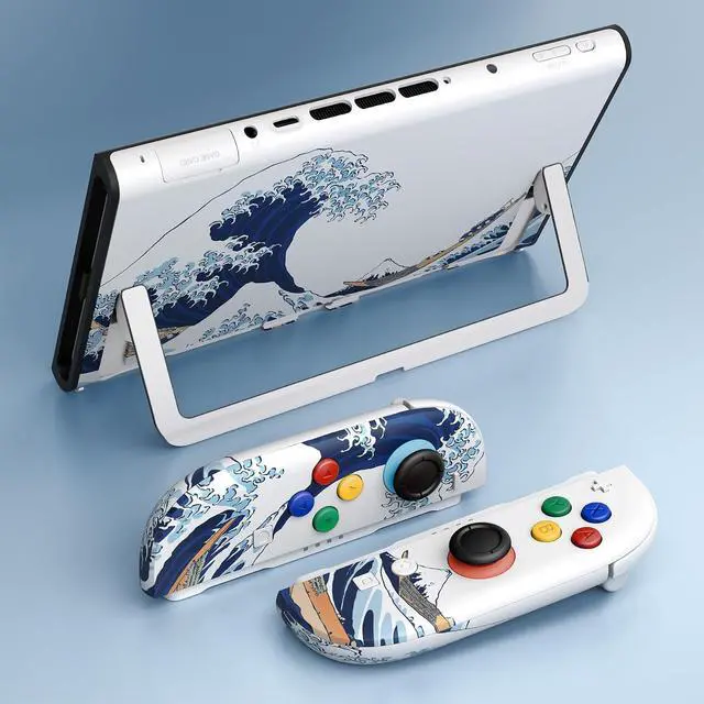 Alt view image 5 of 7 - DIY Replacement Shell Buttons for Nintendo Switch 2, Custom Full Set Back Plate Controller Housing with Buttons for Switch 2 Handheld Console & Joycon 2 - Deluxe Version - The Great Wave @