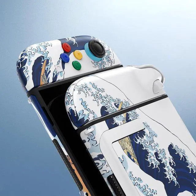 Alt view image 6 of 7 - DIY Replacement Shell Buttons for Nintendo Switch 2, Custom Full Set Back Plate Controller Housing with Buttons for Switch 2 Handheld Console & Joycon 2 - Deluxe Version - The Great Wave @