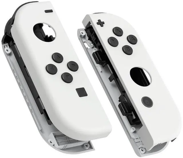 Main image of DIY Replacement Shell Buttons for Switch & Switch OLED, White Custom Housing Case with Full Set Button for Joycon Handheld Controller - Controller NOT Included @