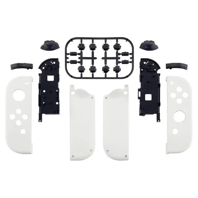 Alt view image 2 of 7 - DIY Replacement Shell Buttons for Switch & Switch OLED, White Custom Housing Case with Full Set Button for Joycon Handheld Controller - Controller NOT Included @