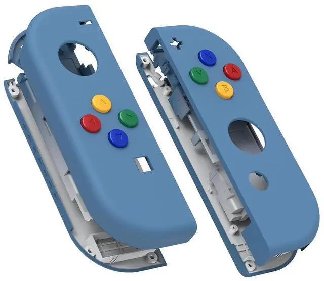 Main image of DIY Replacement Shell Buttons for Nintendo Switch & Switch OLED, Airforce Blue Custom Soft Touch Housing with Corlorful Button for Joycon Handheld Controller - Console Shell NOT Included @