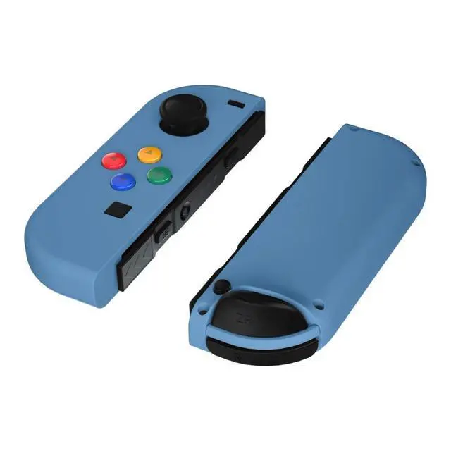 Alt view image 3 of 7 - DIY Replacement Shell Buttons for Nintendo Switch & Switch OLED, Airforce Blue Custom Soft Touch Housing with Corlorful Button for Joycon Handheld Controller - Console Shell NOT Included @
