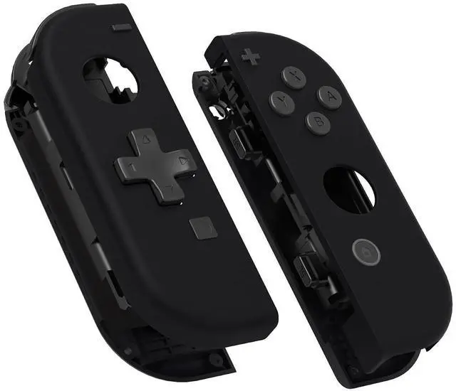 Main image of Soft Touch Black Joycon Handheld Controller Housing (D-Pad Version) with Full Set Buttons, DIY Replacement Shell Case for Nintendo Switch & Switch Oled Joy-Con Console Shell NOT Included @