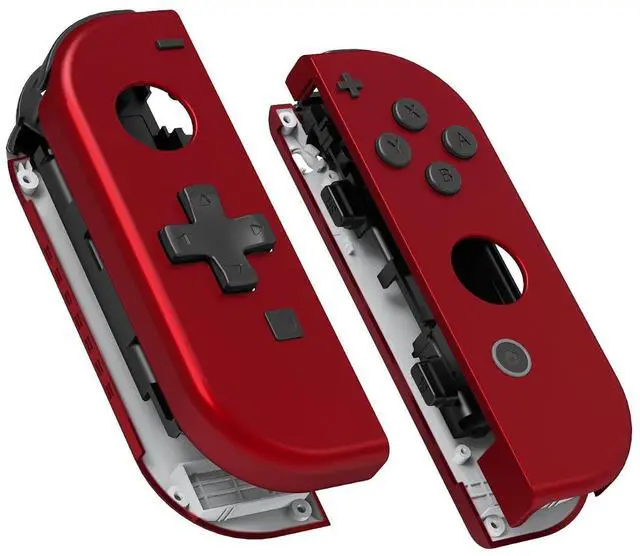 Main image of Soft Touch Red Joycon Handheld Controller Housing (D-Pad Version) with Full Set Buttons, DIY Replacement Shell Case for Nintendo Switch & Switch OLED Joy-Con Console Shell NOT Included @