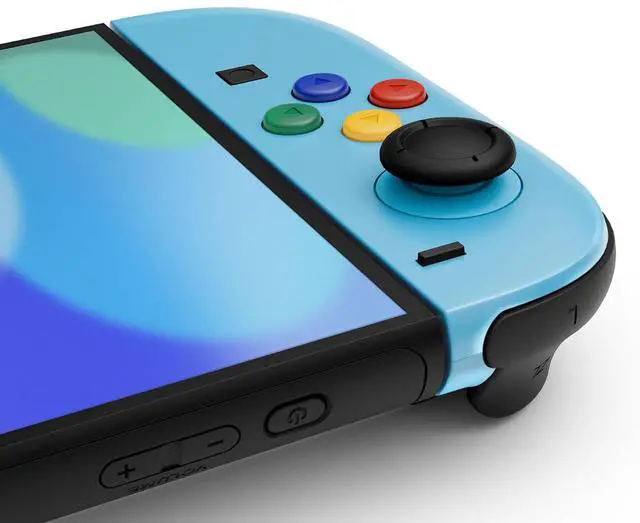 Alt view image 6 of 7 - Replacement Shell Buttons for Joycon 2, Custom Housing Faceplate Case + Decorative Strips + ABXY Direction Keys + Tools for Nintendo Switch 2 Controller - Essence Version - Blue & Orange @