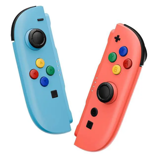 Alt view image 2 of 7 - Replacement Shell Buttons for Joycon 2, Custom Housing Faceplate Case + Decorative Strips + ABXY Direction Keys + Tools for Nintendo Switch 2 Controller - Essence Version - Blue & Orange @