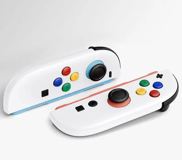 Alt view image 6 of 7 - DIY Replacement Shell Buttons for Joycon 2, Custom Housing Faceplate Case + Decorative Strips + ABXY Direction Keys + Tools for Nintendo Switch 2 Controller - Essence Version - White @