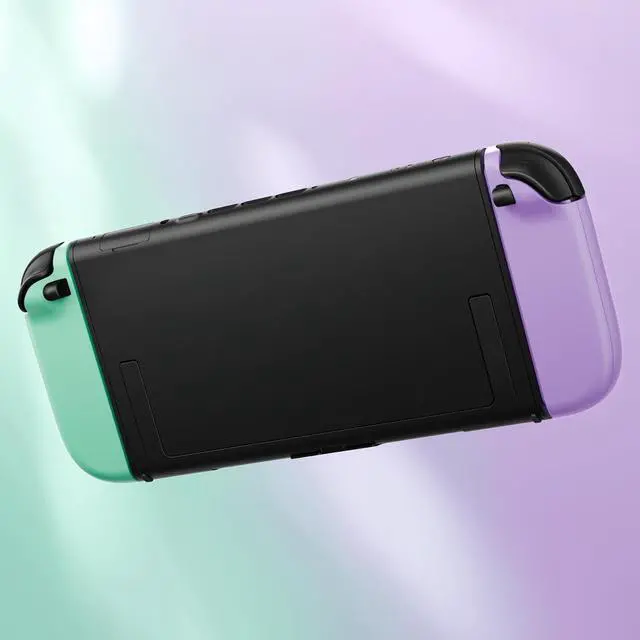 Alt view image 7 of 7 - Replacement Shell Buttons for Joycon 2, Custom Housing Faceplate Case + Decorative Strips + ABXY Direction Keys Tools for Nintendo Switch 2 Controller - Purple & Green - Essence Version @