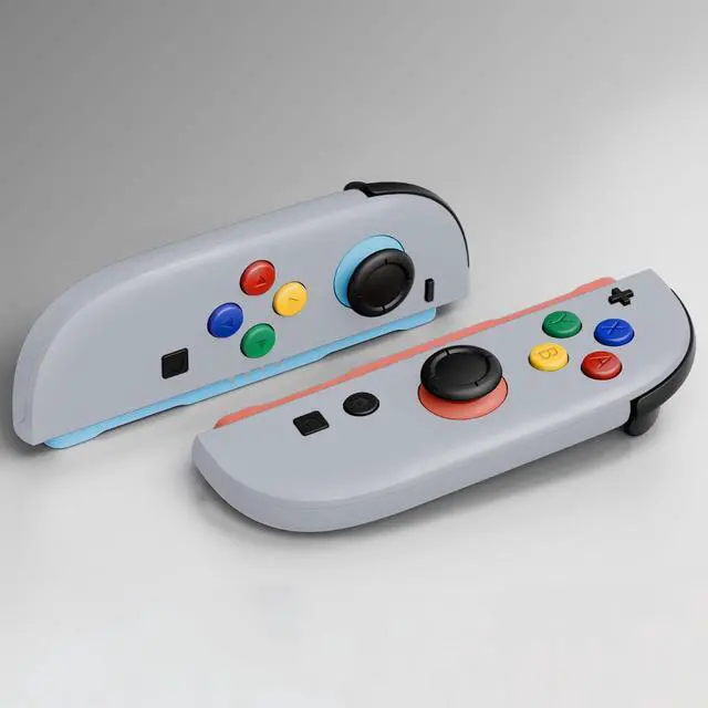 Alt view image 6 of 7 - Replacement Shell Buttons for Joycon 2, Custom Housing Faceplate Case + Decorative Strips + ABXY Direction Keys + Tools for Nintendo Switch 2 Controller - Essence Version - New Hope Gray @