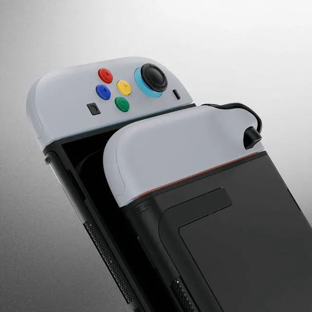 Alt view image 4 of 7 - Replacement Shell Buttons for Joycon 2, Custom Housing Faceplate Case + Decorative Strips + ABXY Direction Keys + Tools for Nintendo Switch 2 Controller - Essence Version - New Hope Gray @