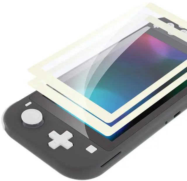 Main image of 9H Tempered Glass Screen Protector for Nintendo Switch Lite, 2 Pack, 0.5mm Thickness, 99.9% Transparency, Easy Application, Protects Scratches, Drops, and Bumps @
