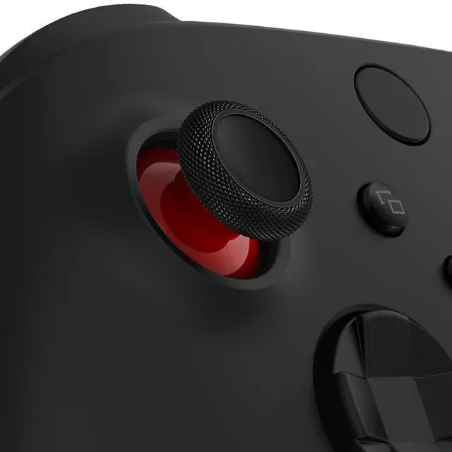 Alt view image 2 of 7 - Replacement Thumbsticks for Xbox Core Wireless Controller, Joysticks Repair Kit for Xbox Series X/S Controller, Custom Analog Stick Buttons for Xbox One S/X/Elite - Carmine Red & Black @