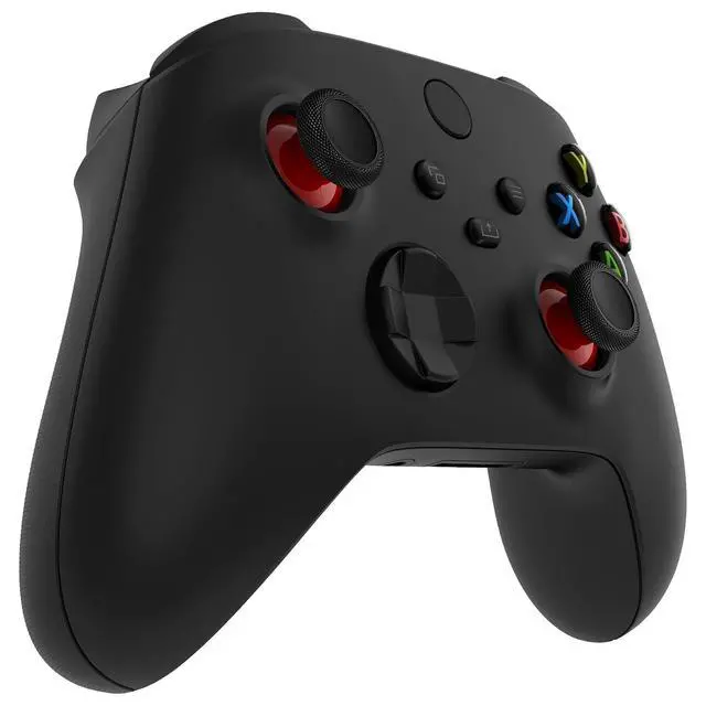 Alt view image 5 of 7 - Replacement Thumbsticks for Xbox Core Wireless Controller, Joysticks Repair Kit for Xbox Series X/S Controller, Custom Analog Stick Buttons for Xbox One S/X/Elite - Carmine Red & Black @