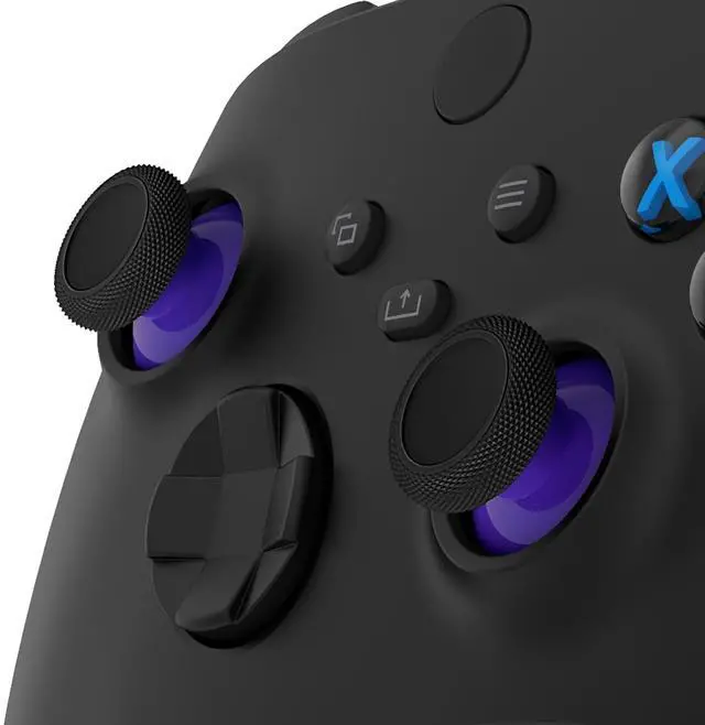 Alt view image 3 of 7 - Replacement Thumbsticks for Xbox Core Wireless Controller, Joysticks Repair Kit for Xbox Series X/S Controller, Custom Analog Stick Buttons for Xbox One S/X/Elite - Purple & Black @