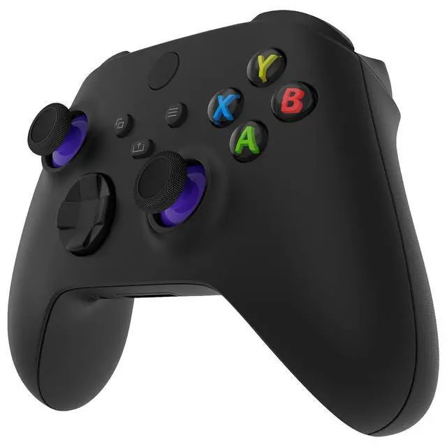 Alt view image 4 of 7 - Replacement Thumbsticks for Xbox Core Wireless Controller, Joysticks Repair Kit for Xbox Series X/S Controller, Custom Analog Stick Buttons for Xbox One S/X/Elite - Purple & Black @