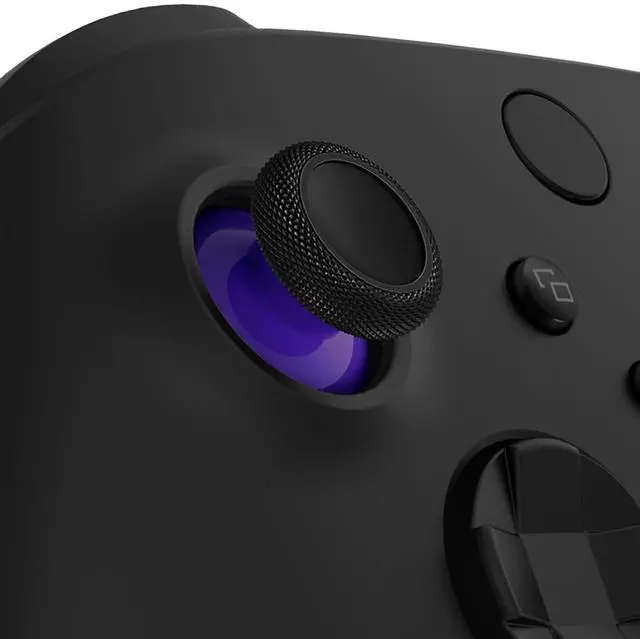 Alt view image 2 of 7 - Replacement Thumbsticks for Xbox Core Wireless Controller, Joysticks Repair Kit for Xbox Series X/S Controller, Custom Analog Stick Buttons for Xbox One S/X/Elite - Purple & Black @