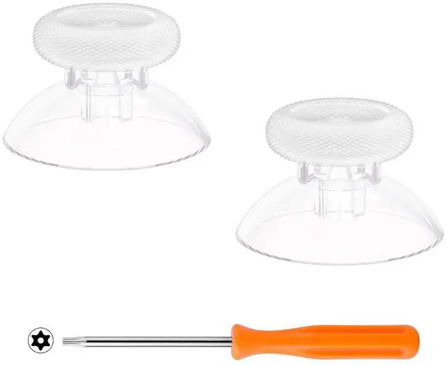 Main image of Replacement Thumbsticks for Xbox Series X & S Controller, Joysticks Repair Kit for Xbox Wireless Controller, Custom Analog Stick Buttons for Xbox One S/X/Elite Controller - Clear @