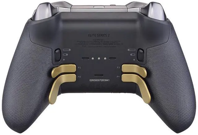 Alt view image 3 of 7 - 4 pcs Metal Gold Stainless Steel Paddles, Replacement Parts Video Games Accessories Kits Interchangeable Hair Trigger Locks for Xbox One Elite, Xbox Elite Seies 2 & Elite 2 Core Controller @