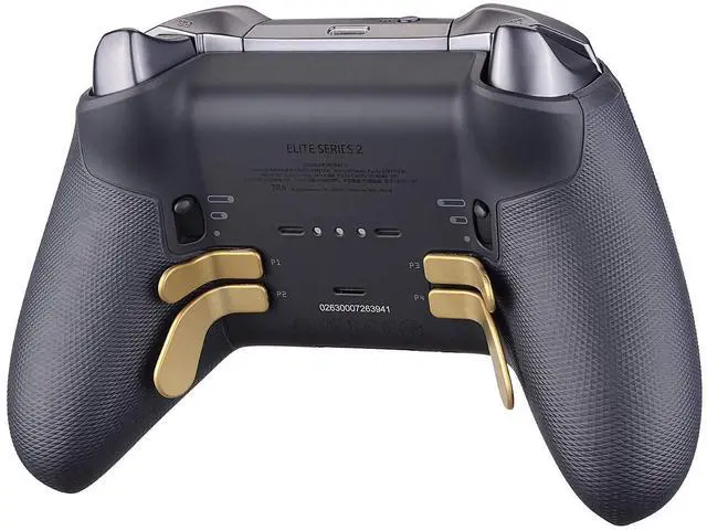 Alt view image 5 of 7 - 4 pcs Metal Gold Stainless Steel Paddles, Replacement Parts Video Games Accessories Kits Interchangeable Hair Trigger Locks for Xbox One Elite, Xbox Elite Seies 2 & Elite 2 Core Controller @