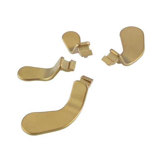 Alt view image 7 of 7 - 4 pcs Metal Gold Stainless Steel Paddles, Replacement Parts Video Games Accessories Kits Interchangeable Hair Trigger Locks for Xbox One Elite, Xbox Elite Seies 2 & Elite 2 Core Controller @