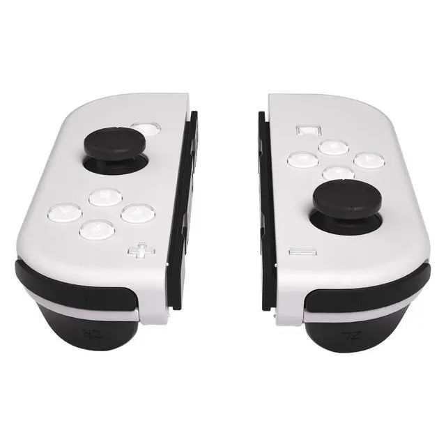 Alt view image 4 of 7 - Replacement Two-Tone Jelly Buttons for JoyCon, White & Clear with Symbols Custom Controller ABXY Direction Home Capture + - Keys, DIY Action Face Buttons for Nintendo Switch & Switch OLED @