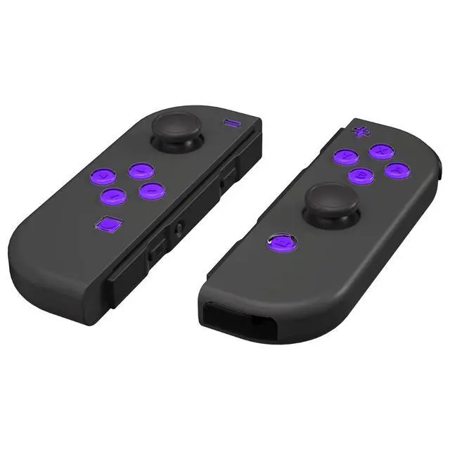 Alt view image 6 of 7 - Replacement Two-Tone Jelly Buttons for JoyCon, Purple & Clear with Symbols Custom Controller ABXY Direction Home Capture + - Keys, DIY Action Face Buttons for Nintendo Switch & Switch OLED @