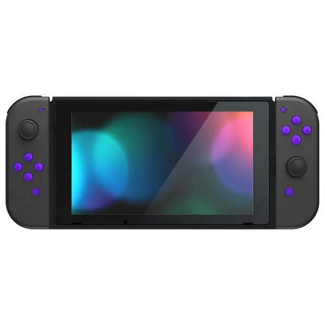 Alt view image 7 of 7 - Replacement Two-Tone Jelly Buttons for JoyCon, Purple & Clear with Symbols Custom Controller ABXY Direction Home Capture + - Keys, DIY Action Face Buttons for Nintendo Switch & Switch OLED @