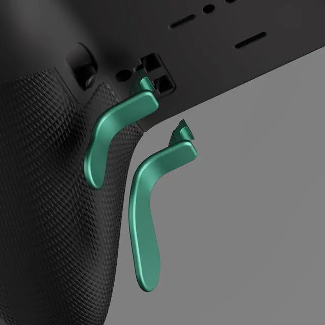 Alt view image 3 of 7 - 4 pcs Stainless Steel Paddles for Xbox Elite 2 Controller, Replacement Interchangeable Hair Trigger Locks for Xbox One Elite, Xbox Elite Series 2 Core Controller - Metallic Aqua Green @