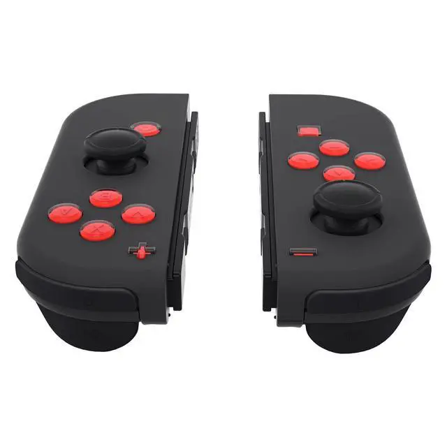 Alt view image 4 of 7 - Replacement Two-Tone Jelly Buttons for JoyCon, Red & Clear with Symbols Custom Controller ABXY Direction Home Capture + - Keys, DIY Action Face Buttons for Nintendo Switch & Switch OLED @
