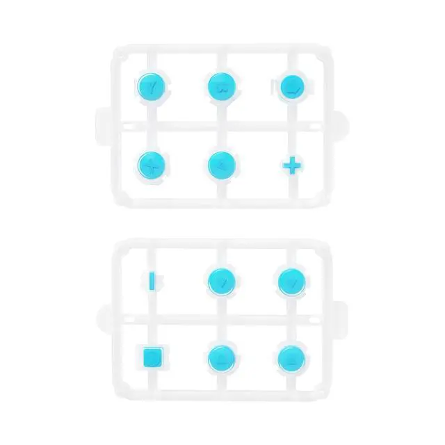 Alt view image 2 of 7 - Replacement Two-Tone Jelly Buttons for JoyCon, Blue & Clear with Symbols Custom Controller ABXY Direction Home Capture + - Keys, DIY Action Face Buttons for Nintendo Switch & Switch OLED @