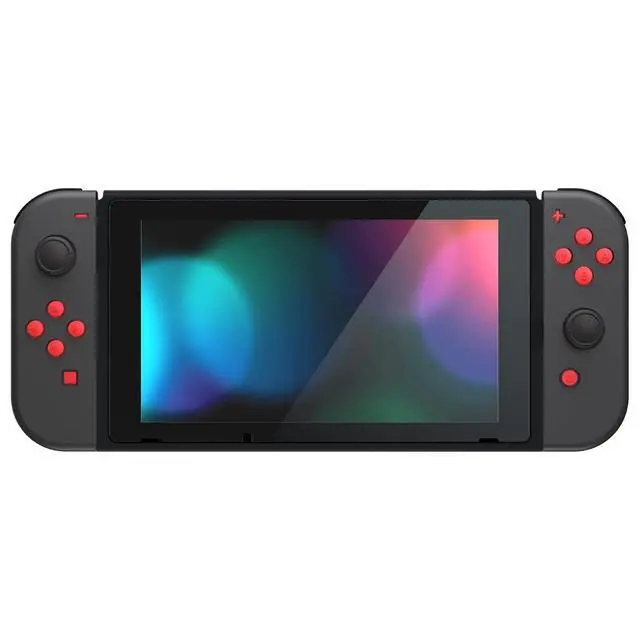 Alt view image 7 of 7 - Replacement Two-Tone Jelly Buttons for JoyCon, Red & Clear with Symbols Custom Controller ABXY Direction Home Capture + - Keys, DIY Action Face Buttons for Nintendo Switch & Switch OLED @