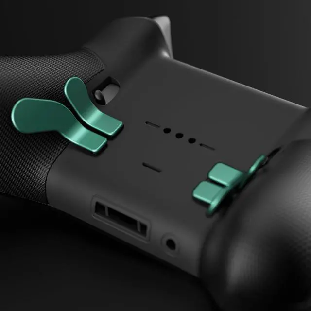 Alt view image 5 of 7 - 4 pcs Stainless Steel Paddles for Xbox Elite 2 Controller, Replacement Interchangeable Hair Trigger Locks for Xbox One Elite, Xbox Elite Series 2 Core Controller - Metallic Aqua Green @