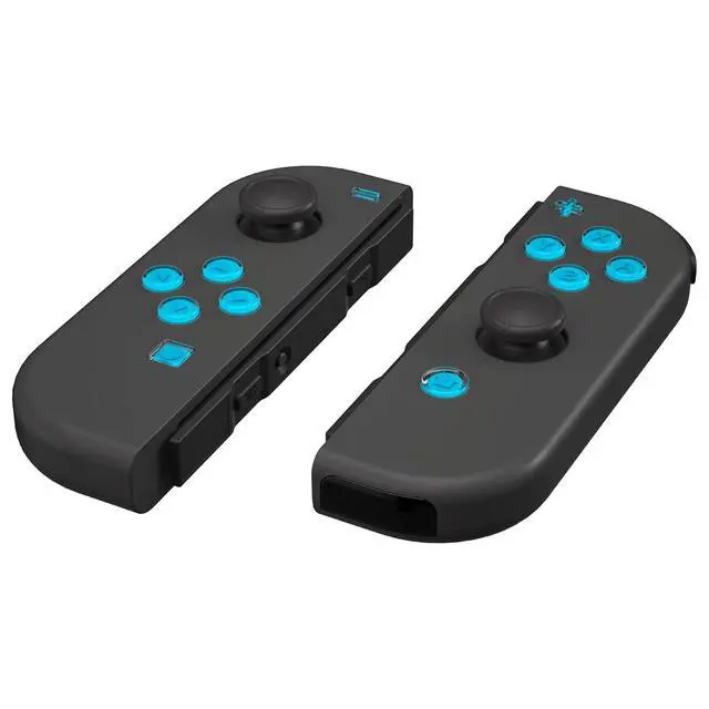 Alt view image 6 of 7 - Replacement Two-Tone Jelly Buttons for JoyCon, Blue & Clear with Symbols Custom Controller ABXY Direction Home Capture + - Keys, DIY Action Face Buttons for Nintendo Switch & Switch OLED @