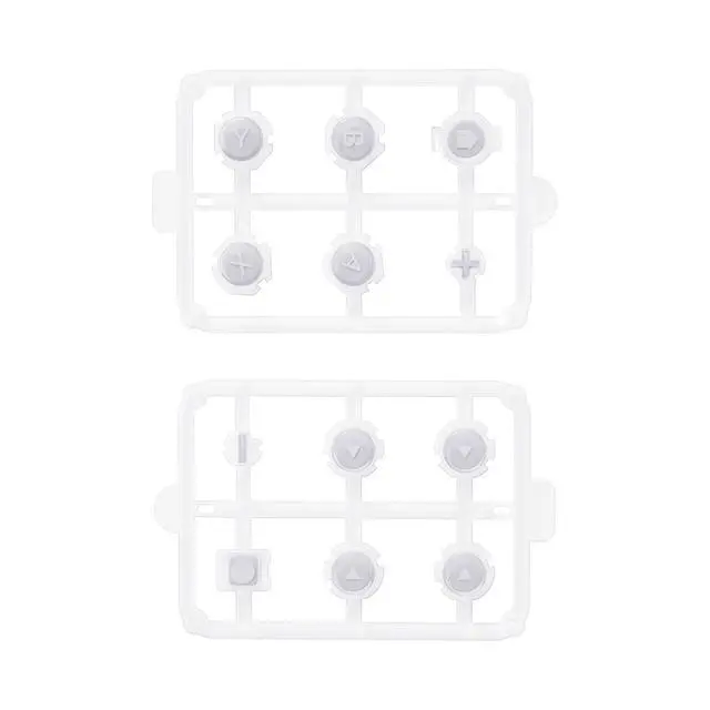 Alt view image 2 of 7 - Replacement Two-Tone Jelly Buttons for JoyCon, New Hope Gray & Clear w/Symbols Custom Controller ABXY Direction Home Capture + - Keys, Action Face Button for Nintendo Switch & Switch OLED @