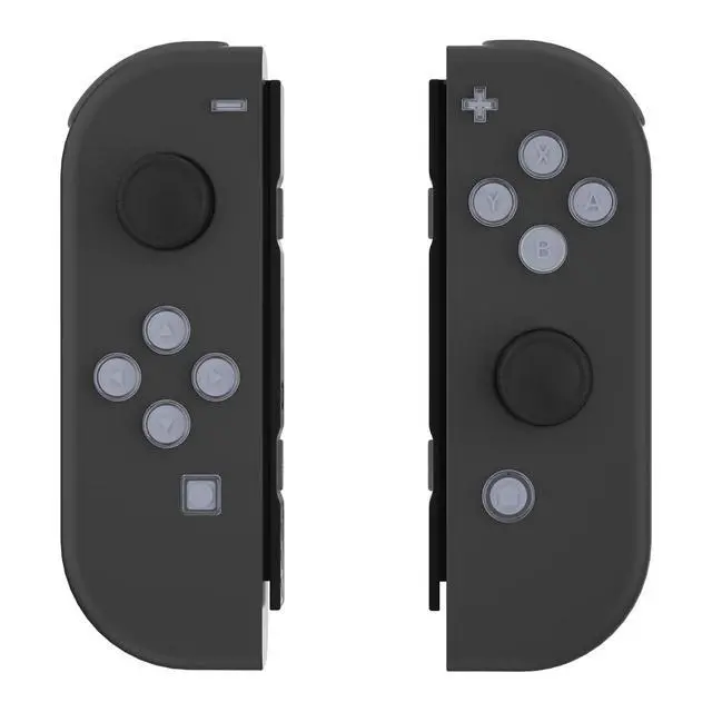 Alt view image 3 of 7 - Replacement Two-Tone Jelly Buttons for JoyCon, New Hope Gray & Clear w/Symbols Custom Controller ABXY Direction Home Capture + - Keys, Action Face Button for Nintendo Switch & Switch OLED @