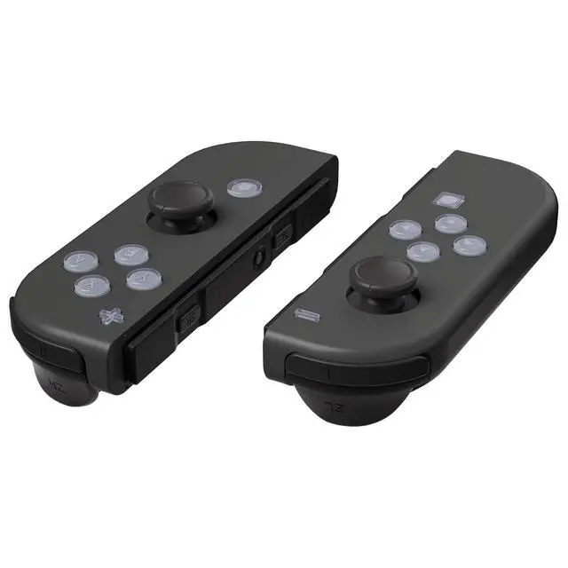 Alt view image 5 of 7 - Replacement Two-Tone Jelly Buttons for JoyCon, New Hope Gray & Clear w/Symbols Custom Controller ABXY Direction Home Capture + - Keys, Action Face Button for Nintendo Switch & Switch OLED @